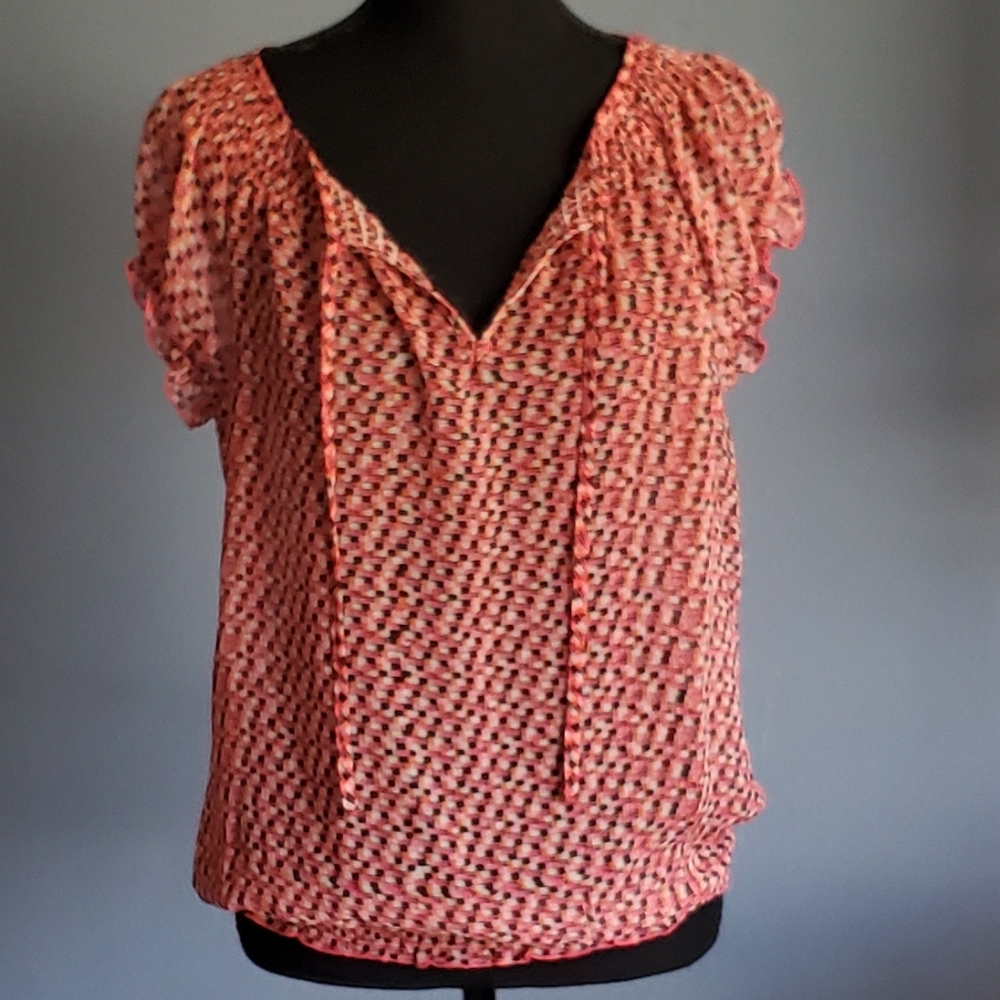 Liz Claiborne semi-sheer blouse S
